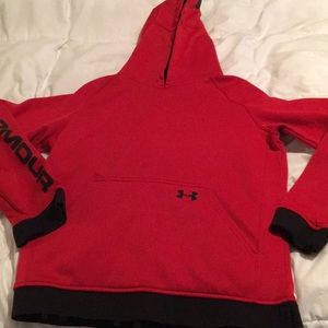 Boys red under armour sweatshirt